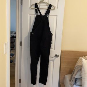 F21 Black Denim Overalls